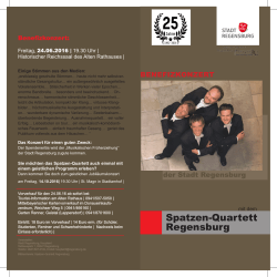 25 Jahre Spatzen-Quartett Regensburg - Flyer