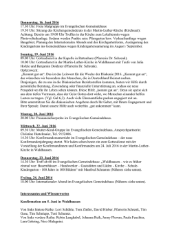 Gottesdienst als PDF - in der Stadt Lorch!