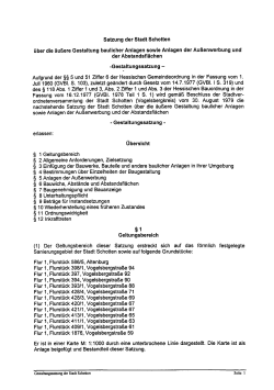 Page 1 Satzung der Stadt Schotten über die äußere Gestaltung