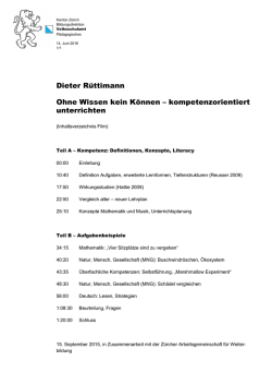 Dieter R&uuml;ttimann Ohne Wissen kein K&ouml;nnen &ndash; kompetenzorientiert