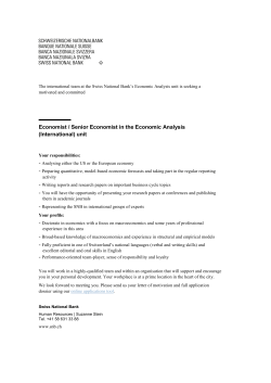 Economist / Senior Economist Internationale Konjunktur