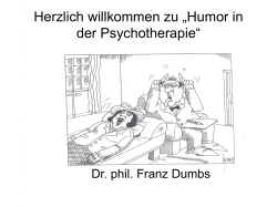 Humor in der Psychotherapie
