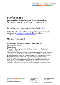H&ouml;rfunktipps