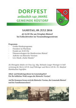 dorffest - Gemeinde R&uuml;storf