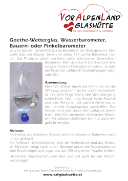 Goethe-Wetterglas, Wasserbarometer, Bauern