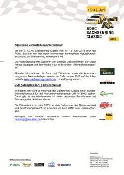Info - Sachsenring Classic