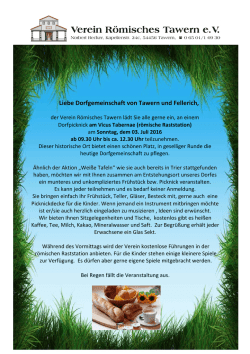 Dorffr&uuml;hst&uuml;ck im Vicus