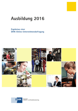 Ausbildung 2016 - Deutscher Industrie