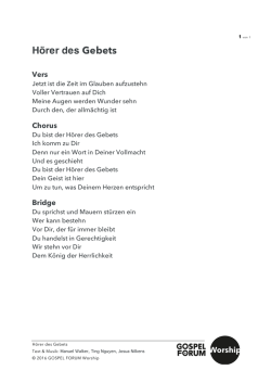 H&ouml;rer des Gebets
