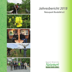 Jahresbericht 2015 Naturpark Nordeifel e.V