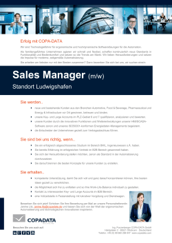 Sales Manager (m/w)