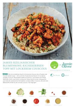 jamies sizilianischer blumenkohl-kichererbsen- topf