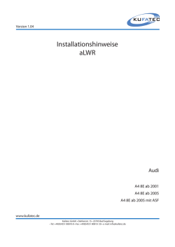 Installationshinweise aLWR