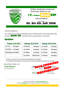 01. bis 03. Juli 2016 - JSG Werther Borgholzhausen