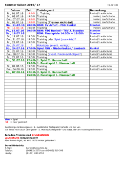 Trainingsplan 2016/17 Sommer - FSG