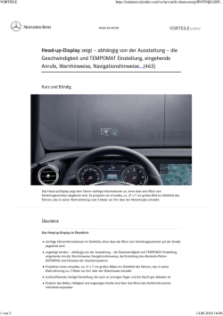 Head-up-Display zeigt
