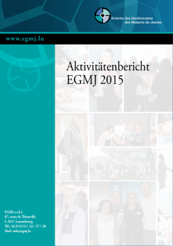 Aktivitätenbericht EGMJ 2015 - Entente des Gestionnaires des