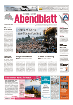 Gratis-Konzerte zumSommeranfang