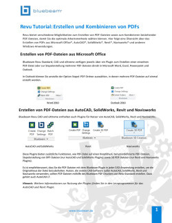 Revu Tutorial: Erstellen und Kombinieren von PDFs