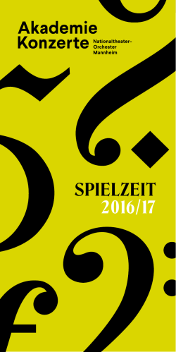 Spielzeit 2016/17 - Nationaltheater Mannheim