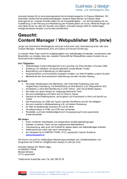 Content Manager / Webpublisher