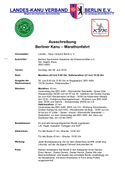 Ausschreibung - Berliner Sportverein AdW e. V.