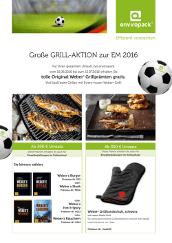 Gro&szlig;e GRILL-AKTION zur EM 2016