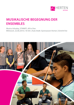 Emsemble-Konzert der Musikschule - Programmheft
