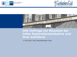 IHK-Umfrage bei der Celler Explorationsindustrie