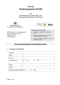ECOfit F&ouml;rderantrag - KEA