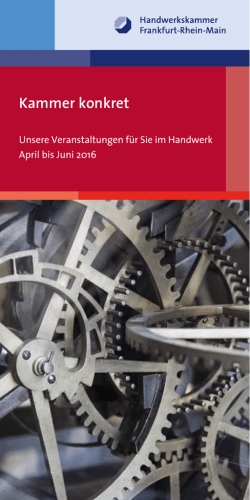 Kammer konkret - Handwerkskammer Frankfurt-Rhein-Main