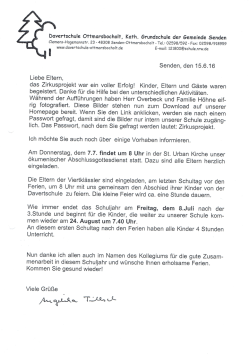 Elternbrief Juni - Davertschule Ottmarsbocholt