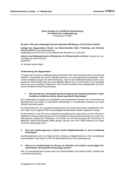 Drucksachen allgemein - Nieders&auml;chsischer Landtag