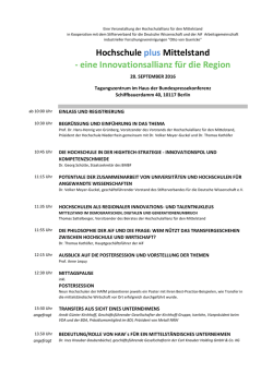 Hochschule plus Mittelstand - eine