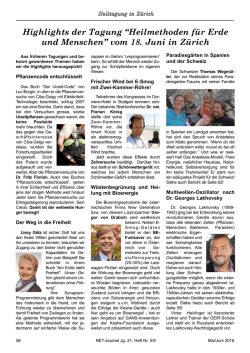 Highlights der Tagung “Heilmethoden für Erde und Menschen” vom