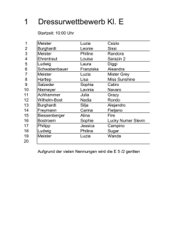 Dressur Klasse E - Reitanlage Weberhof