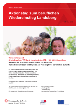Aktionstag zum beruflichen Wiedereinstieg Landsberg