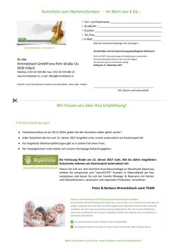 Gutschein zum Weiterschenken - Im Wert von &euro; 63