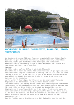 Wochenende in Halle: Sommerfeste, HAVAG-Tag