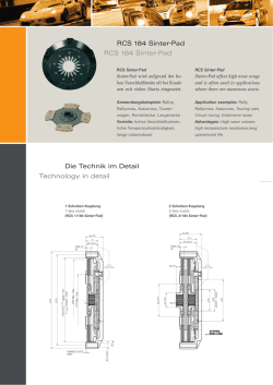 Die Technik im Detail Technology in detail RCS 184 Sinter