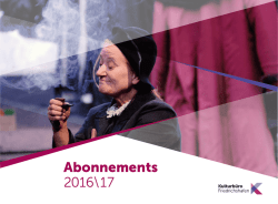 Abonnements 2016/2017 - Kulturbüro Friedrichshafen
