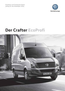 Preisliste "Der Crafter EcoProfi"