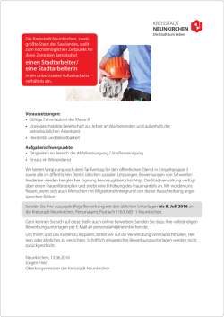 einen Stadtarbeiter
