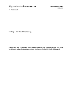 Drucksache 17/3016 - Abgeordnetenhaus von Berlin