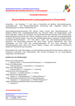 Pressebericht - Bezirksfeuerwehrkommando Korneuburg