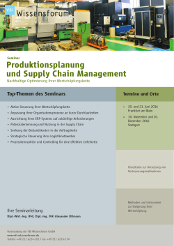 Produktionsplanung und Supply Chain Management