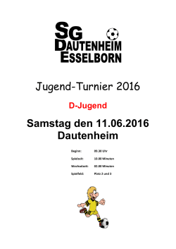 Spielplan D-Jugend - SG Dautenheim/Esselborn