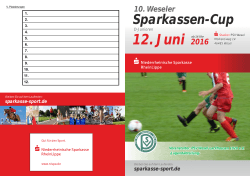 Flyer Sparkassen-Cup für D-Jungenmannschaften - Sparkasse