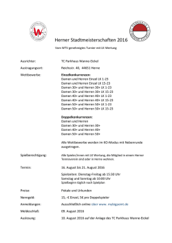 Herner Stadtmeisterschaften 2016