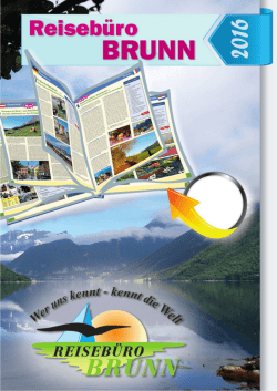 Hauskatalog 2016 - Reiseb&uuml;ro BRUNN Frankenberg/Sa.